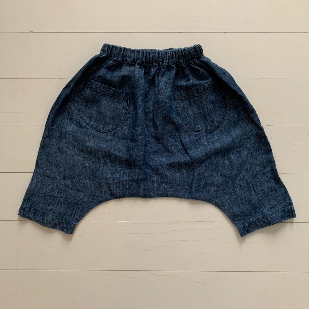 Soor Ploom Indigo Linen Harem Pant 12/18 Months